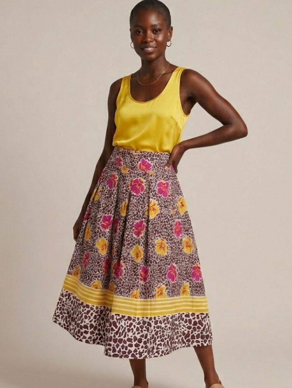 NWT Francis + Benedict African Made Fair Trade Designer Maxi Skirt Animal Floral